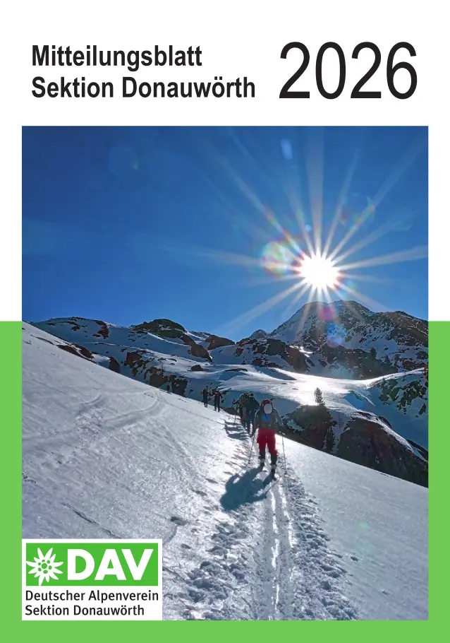 Titelblatt Mittelungsblatt 2025 | © DAV Donauwörth, G. Kirchner