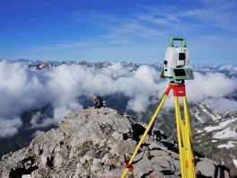 Geodätische Messungen der TU München am Hochvogel